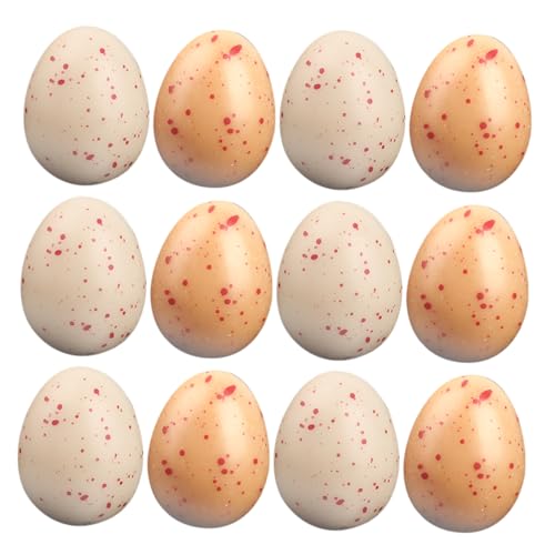 OFFIGAM 20 Stück Künstliche Vogeleier Deko Ostereier Gesprenkelte Eier für Frühlingsdekoration Osterbaum und Miniaturgärten Kreative Arrangements für Besondere Anlässe von OFFIGAM