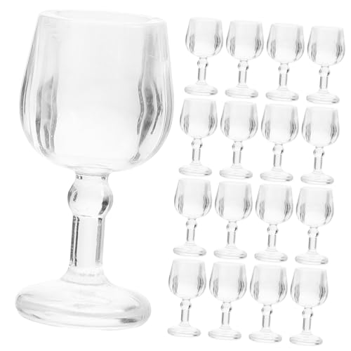 OFFIGAM 20 Stück Mini-Teetassen Puppe Miniatur kleines für Mini-Hausgläser dekorative Tassenmodelle Mikrobrille winzige Gläser Mini-Tasse Mikro Kelch Mini-Foto-Requisiten Abs von OFFIGAM