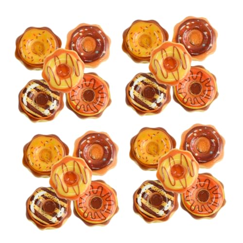 OFFIGAM 20 Stück Miniatur-Donuts Mini-Donuts Stellen Sie Sich Essens-Requisiten Vor Winziges Lebensmittelmodell Mini-hausverzierung Puppenhaus-Donuts Puppenhaus-küchendekoration Harz von OFFIGAM