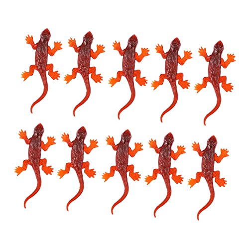 OFFIGAM 20 Stück Partyspielzeug Simulation Gecko Wohnkultur Gruseliges Gecko Partytrick Partygeschenke Halloween Trick Requisiten Plastik Eidechsen Simulation Reptilien PVC von OFFIGAM