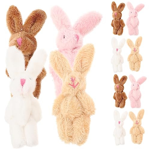 OFFIGAM 20 Stück Plüschhasenpuppe kleines Kaninchen Kaninchen-Geburtstagsdekorationen hasenkuscheltiere Hasen stofftier DIY-Anhänger ausgestopftes Kaninchenspielzeug kurzer Plüsch von OFFIGAM