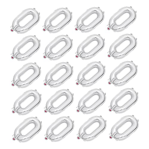 OFFIGAM 20 Stück Silberne Aluminiumfolienballons Kreative Partydeko für Geburtstagsfeiern Hochzeiten und für Wände und Fensterdekoration von OFFIGAM
