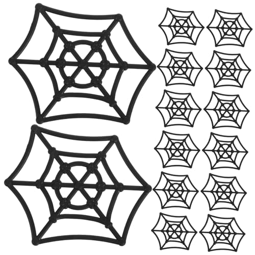 OFFIGAM 20 Stück Spinnennetz Spielzeugnetze Plüsch Neon Leuchtstäbe Zappeln Halloween Neuheitsspielzeug Party Halloween Spinnennetz Streich Kostüm Outdoor Ornamente von OFFIGAM