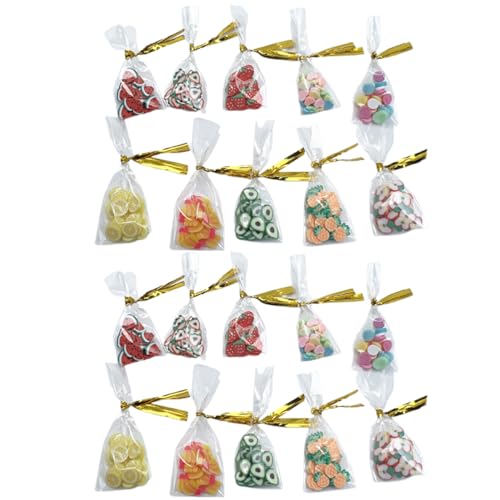OFFIGAM 20 Stück Süßigkeiten Für Puppenhaus Polymer Ton DIY Dessert Machen Sie Es Zu Einem Mini Lebensmittel Dessert Für Puppenhaus von OFFIGAM