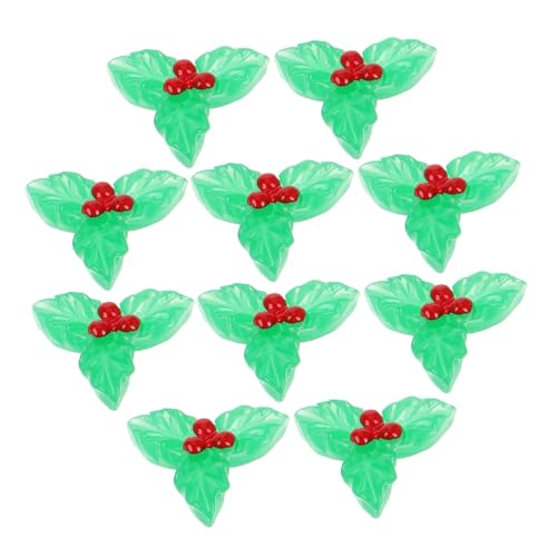 OFFIGAM 20 Stück Teiliges Miniatur Stechpalmenbeeren Künstliche Weihnachtsdeko mit Filigranen Blättern Vielseitig für DIY Kränze Tisch und Miniatur Weihnachtsschmuck Traditionelle von OFFIGAM