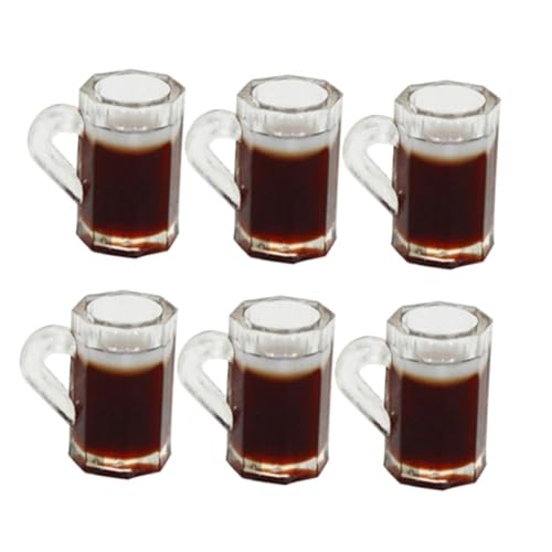 OFFIGAM 20 Stück Zubehör für Mini-Hausbierkrüge Mini-Bierkrug-Schnapsgläser Mini-Bierkrüge Zubehör für Puppenhäuser Mini-Zubehör puppenhauszubehör Mini-Hausbedarf Brown von OFFIGAM