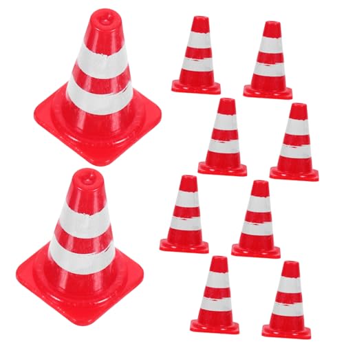 OFFIGAM Set Mit 20 Leitkegeln Spielzeug Miniatur-verkehrskegel Verkehrszeichen Sicherer Kunststoff Für Jungen Und Mädchen Zum Pädagogischen Spielen von OFFIGAM