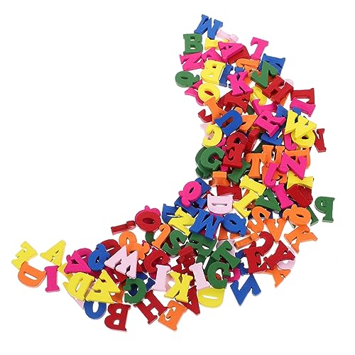 OFFIGAM 200Stücke Holz Alphabet Bunte Buchstaben für DIY Projekte Farbige Holzbuchstaben zur Raumdekoration für Bastelarbeiten und Kreative Gestaltung von OFFIGAM