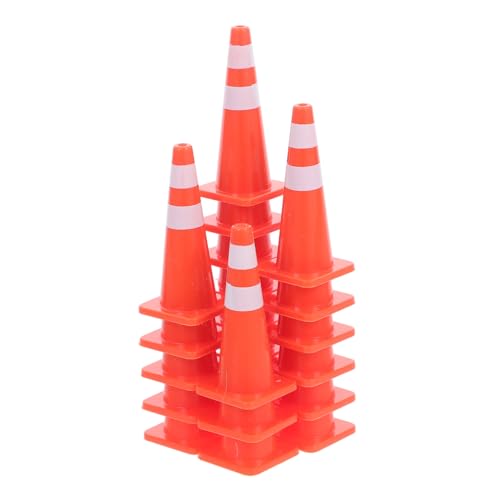 OFFIGAM 20Stücke Mini Verkehrskegel Set Lernspielzeug für Kunststoff Straßenbauelemente Interaktive Verkehrszeichen Hand Auge Koordination und Verkehrsverständnis von OFFIGAM