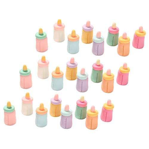OFFIGAM 24 Stück Mini simulierte Babyflasche Puppenflaschen -Babyzubehör für kinderspielzeug Verzierung von Futterflaschen Bildungsspielzeug Harz von OFFIGAM
