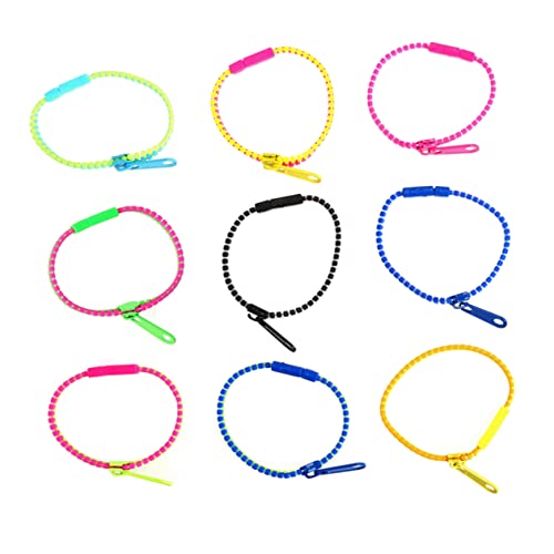 OFFIGAM 24stücke Zweiseitige Reißverschluss-armbänder Freundschaftsarmbänder Für Kindergeburtstagsfeiern Sensorisches Spielzeug Party Mitgebsel Zufälligen Farben von OFFIGAM