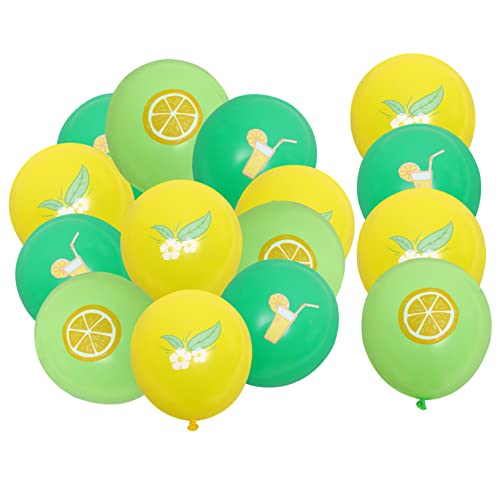 OFFIGAM 24 Stück Zitronenfruchtballon Große Ballons Zitronenballons Geburtstagsballonbogen Set Ballonbogen Set Durchsichtige Ballons Leuchtballons Gänseblümchenballons von OFFIGAM