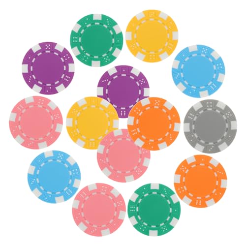 OFFIGAM 28 Stück Teiliges Poker Chips aus Material Runde Spielchips Farben für Poker Partys Lernspiele und Belohnungen für Jugendliche von OFFIGAM