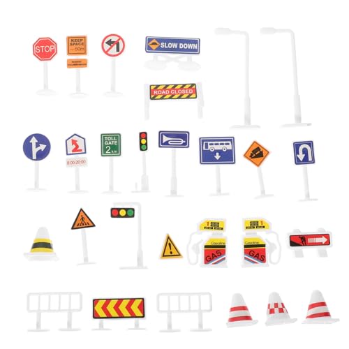OFFIGAM 28Stücke Verkehrszeichen Set für Teiliges Modell mit Realistischen Straßenschildern und Verkehrssignalen für Lernspiel und Kreative Rollenspiele OFFIGAM 28Stücke Verkehrszeichen Set für Teiliges Modell mit Realistischen Straßenschildern und Verkehrssignalen für Lernspiel und Kreative Rollenspiele von OFFIGAM