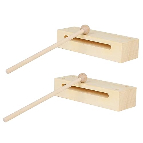 OFFIGAM 2Sätze Holzblock Schlaginstrumente Teiliges Percussion aus Buchenholz mit Mallets für Rhythmusunterricht und Musikalische Aufführungen Dynamische Klangerzeugung OFFIGAM 2Sätze Holzblock Schlaginstrumente Teiliges Percussion aus Buchenholz mit Mallets für Rhythmusunterricht und Musikalische Aufführungen Dynamische Klangerzeugung von OFFIGAM
