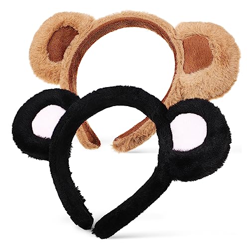 OFFIGAM 2Stücke Bärenohren Haarreifen Stirnbänder für Kostüm Cosplay Halloween Elastisches Design für Haartypen Süßes Accessoire für Partys und Festivals OFFIGAM 2Stücke Bärenohren Haarreifen Stirnbänder für Kostüm Cosplay Halloween Elastisches Design für Haartypen Süßes Accessoire für Partys und Festivals von OFFIGAM