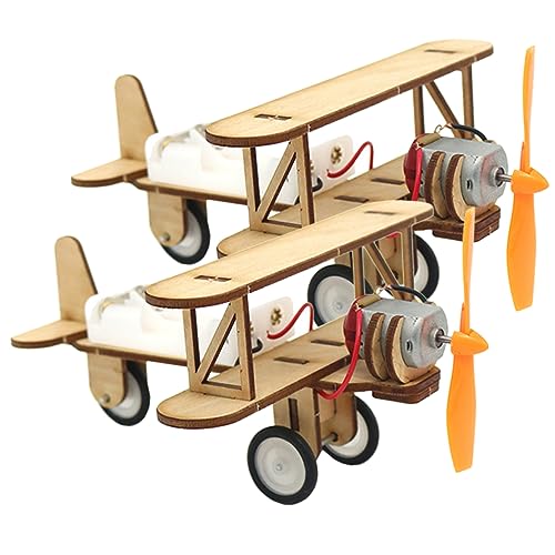 OFFIGAM 2Stücke DIY Holzflugzeug für Handgefertigtes Modellflugzeug ohne Kleber Bastelprojekt für Kreative Jungs Innen und Außen OFFIGAM 2Stücke DIY Holzflugzeug für Handgefertigtes Modellflugzeug ohne Kleber Bastelprojekt für Kreative Jungs Innen und Außen von OFFIGAM