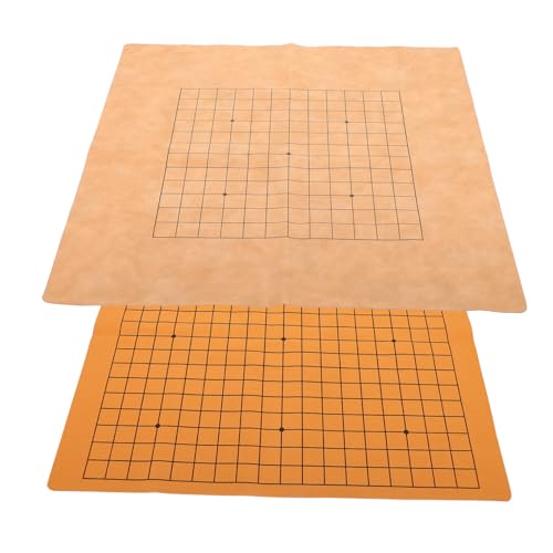 OFFIGAM 2Stücke Doppelseitige Schachbretter aus PU Faltbares Kreatives Schachspiel für Go und Gobang Stabil und Tragbar für Unterwegs Zufällige Farben OFFIGAM 2Stücke Doppelseitige Schachbretter aus PU Faltbares Kreatives Schachspiel für Go und Gobang Stabil und Tragbar für Unterwegs Zufällige Farben von OFFIGAM