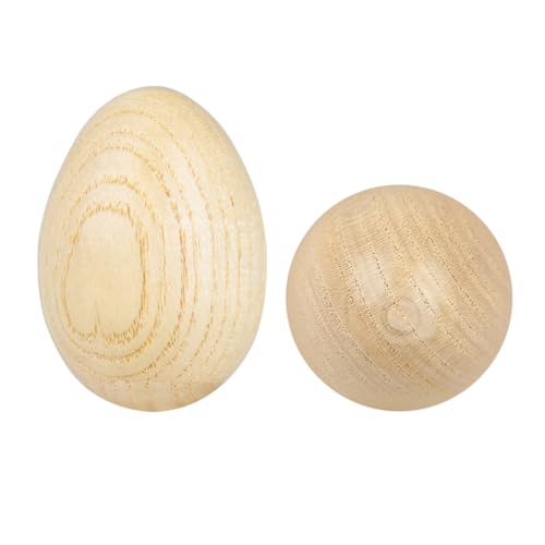 OFFIGAM 2Stücke Holz Ei Shaker Für Musikalische Percussion Spielzeuge Für Rhythmus Und Frühmusik Lernen Sicher Und von OFFIGAM