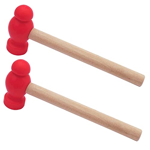 OFFIGAM 2Stücke Holzhammer für Sicheres Hammerspielzeug Hand Auge Koordination Robuste und Glatte Oberfläche für Unbedenklichen Spielspaß für Kleine Hände von OFFIGAM