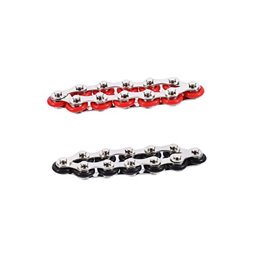 OFFIGAM 2stücke Fahrradkette Fidget Spielzeug Aus Edelstahl Stressabbau Und Entspannung Für Büro Schule Und Zuhause Langlebig Und Vielseitig von OFFIGAM