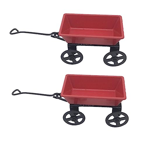 OFFIGAM 2Stücke Miniature Ziehwagen Dekoration für Puppenhaus Garten Teiliges Simulationswagen aus Hochwertigem für Szenen und Schlafzimmerdeko OFFIGAM 2Stücke Miniature Ziehwagen Dekoration für Puppenhaus Garten Teiliges Simulationswagen aus Hochwertigem für Szenen und Schlafzimmerdeko von OFFIGAM