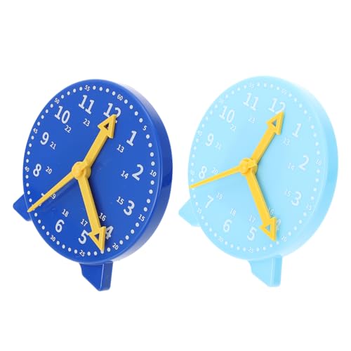 OFFIGAM 2stücke Lehruhr Modell Für Junge Mädchen Große Analoge Uhr Interaktives Lernspielzeug Zur Zeitverständnis Farben Zufällig Schulmaterialien Für Unterricht von OFFIGAM