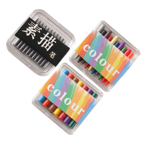 OFFIGAM 3 Boxen Puppenhaus Buntstifte Mini Buntstifte Buntes Buntstiftedekor Puppenhaus-buntstifte Mini- -buntstiftmodell Buntstifte Modell Mini-Dekoration Acryl*buntstift*bleistiftmine von OFFIGAM