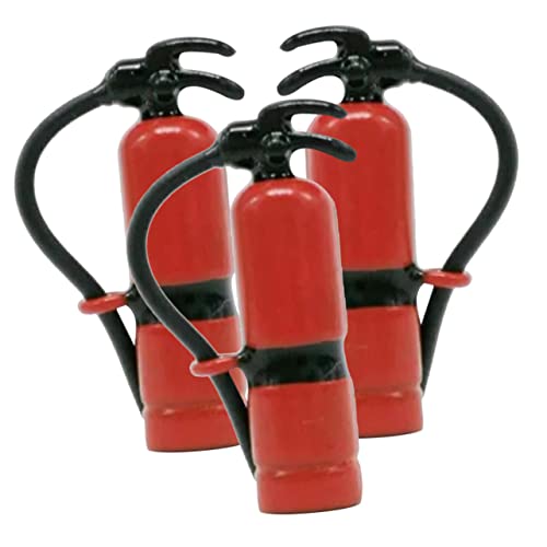 OFFIGAM 3 Stück Feuerlöscher Kleinkind Miniatur Puppenhaus Mini-anhänger Aus Metall Mini-feuerlöscher-anhänger Simulation Flammensperre Mikrolandschaftsmodelle Legierung Rot von OFFIGAM