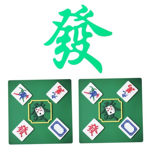 OFFIGAM 3 Stücke Mahjong Kuchen Dekorationen Chinesischen Geburtstag Kuchen Schmücken Mahjong Kuchen Ornamente Kuchen Topper Chinesischen Stil von OFFIGAM
