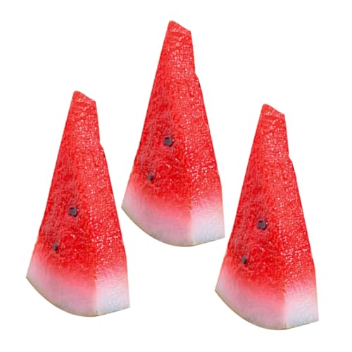 OFFIGAM 3 Stück Künstliche Wassermelonen Scheiben aus PVC Realistische Deko für Fotografie Partys und Kinderzimmerdekoration für Kreative Arrangements von OFFIGAM