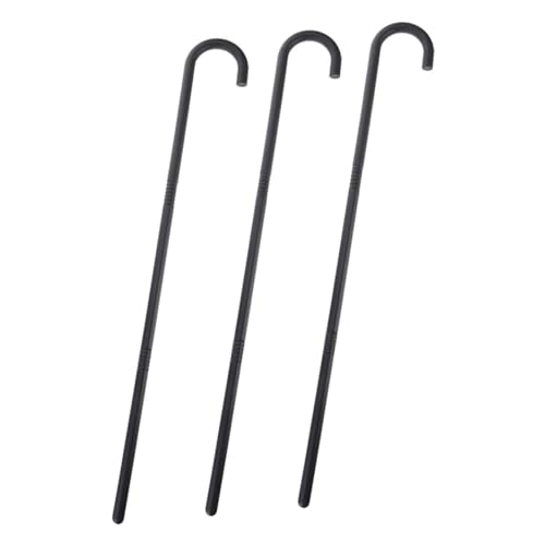 OFFIGAM 3 Stück Magische Krücken Party zubehör Zuckerrohr Requisiten Party-Krückenstock Tanzrohrkrücke Party-Cosplay-Krücke Kostümkrücken Stock für Kostüm Plastik Black von OFFIGAM