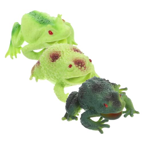 OFFIGAM 3 Stück Zur Entlüftungsentlastung Frosch-zappelspielzeug Kompaktes Quetschspielzeug Fidge-spielzeuge Entzückendes Squeeze- Zappelspielzeug Kröte von OFFIGAM