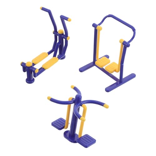 OFFIGAM 3-teiliges Miniatur-fitnessgerät Für Puppenhäuser – Kleine Fitnessmodelle, Puppenhaus-spielset Für Draußen, Miniatur-Spielplatz, Fitnessgeräte-zubehör von OFFIGAM