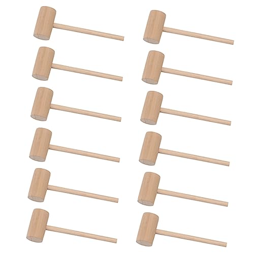 OFFIGAM 30 Stück Kleiner Hammer Fleischklopferhammer Krabbe Mini-krebshammer Meeresfrüchte Schalentiere Hammer Hölzern von OFFIGAM