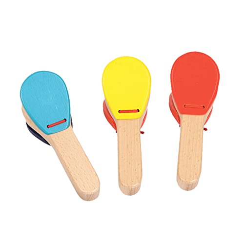 OFFIGAM 3Stücke Holz Kastagnetten für Musikinstrument Musikalischen Entwicklung und Sensorischen Fähigkeiten Percussion für Kleinkinder OFFIGAM 3Stücke Holz Kastagnetten für Musikinstrument Musikalischen Entwicklung und Sensorischen Fähigkeiten Percussion für Kleinkinder von OFFIGAM