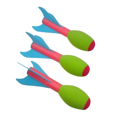 OFFIGAM 3Stücke Raketenstarter Mit Handpumpe Schaumstoffspielzeug Für Kindergeburtstage Und Partys Perfektes Gastgeschenk Für Spielspaß Farbe Zufällig von OFFIGAM