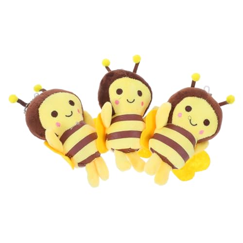 OFFIGAM 3Stücke Teiliges Plüschbienen Schlüsselanhänger Süße Bienchen als Taschen und Schlüsselanhänger Kuscheltier für Dekoration und von OFFIGAM