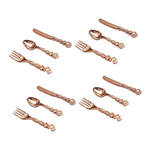 OFFIGAM 4 Sätze Geschirrset Teilig Puppenhaus Zubehör mit Besteck Löffel und Messer für Rollenspiele und Heimdekoration OFFIGAM 4 Sätze Geschirrset Teilig Puppenhaus Zubehör mit Besteck Löffel und Messer für Rollenspiele und Heimdekoration von OFFIGAM