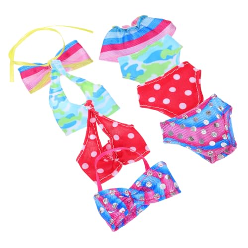 OFFIGAM 4 Sätze Teiliges Puppen Badeanzüge für Stylische Schwimmbekleidung mit Modischen Bikinis für Sommerurlaub und Fotografie Handgefertigt mit Feinen Details von OFFIGAM