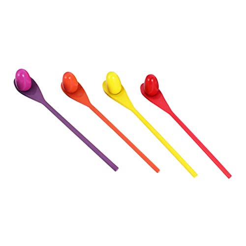 OFFIGAM 4 Satz Teiliges Balance Spielset für Holzlöffel Rennspiel mit Eiern für Gartenpartys und Indoor Spiel für Geschicklichkeit und Spaß mit Freunden und Familie von OFFIGAM