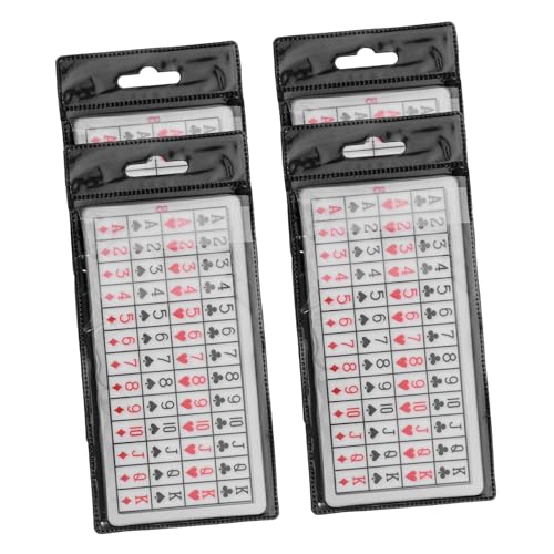 OFFIGAM 4 Sets Requisiten Zauberer Kartenspiel Gimmick Kartentricks Requisiten Pokerchiphalter Challenge Display Kartentricks Für Anfänger Pokerkarten Pokertisch Poker Männer PVC von OFFIGAM