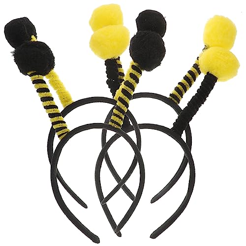 OFFIGAM 4 Stück Bienen Stirnbänder für Lustige Haaraccessoires für Partys Leichte und Langlebige Haarschmuck für Geburtstagsfeiern und Feste von OFFIGAM