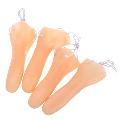 OFFIGAM 4 Stück Lange Nase gefälscht für falsche Nase WHO Holzpuppennase Lustige Nase Wiederverwendbare Nase Cosplay Nase Halloween-Kostüm mit falscher Nase Kostümnase Vinyl Beige von OFFIGAM