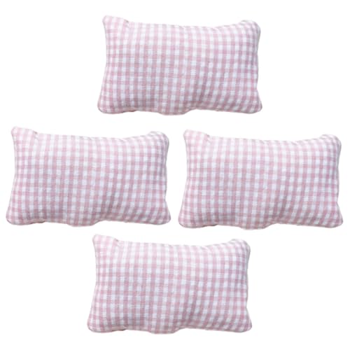 OFFIGAM 4 Stück Liege Puppenhaus Kleines Kissen Kleines Kissen Für Puppenhaus Mini Couch Kleines Sofakissen Reisekissen Staubkissenschutz Wurfkissen Puppenhaus Puppenbetten von OFFIGAM