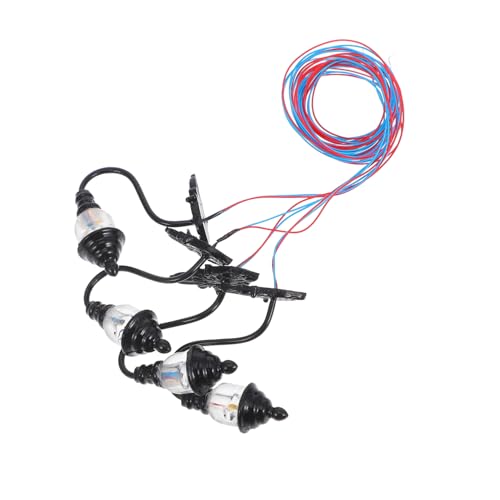OFFIGAM 4 Stück Mini Wandlampe für Puppenhaus Teiliges Schwarz mit Warmem Licht für Sandtisch Dekoration und Miniatur Modelle eine Stilvolle von OFFIGAM