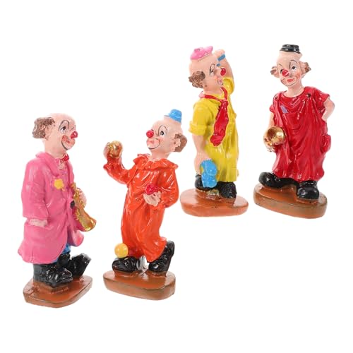 OFFIGAM 4 Stück Miniatur-Clown-Figuren, Mini-Clown-Figuren, Miniatur-Clown-Figuren, Lustige Clown-Dekoration, Kunstharz-Figuren, Clown-bastelarbeiten, Miniatur-Clown-Ornamente OFFIGAM 4 Stück Miniatur-Clown-Figuren, Mini-Clown-Figuren, Miniatur-Clown-Figuren, Lustige Clown-Dekoration, Kunstharz-Figuren, Clown-bastelarbeiten, Miniatur-Clown-Ornamente von OFFIGAM