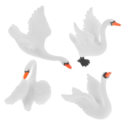 OFFIGAM 4 Stück Puppenhauspuppe Puppenhauszubehör Figur Schwan Miniatur Schwäne wohnungsdeko zuhause deko Sammelobjekt Vogel deko Sammlerstück Tierstatue Tierornament Hof Zubehör Harz Weiß OFFIGAM 4 Stück Puppenhauspuppe Puppenhauszubehör Figur Schwan Miniatur Schwäne wohnungsdeko zuhause deko Sammelobjekt Vogel deko Sammlerstück Tierstatue Tierornament Hof Zubehör Harz Weiß von OFFIGAM