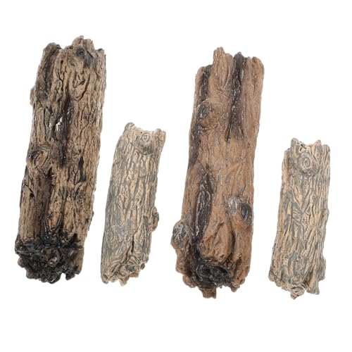 OFFIGAM 4 Stück Simulation Baumstumpf Modell Sand Tisch Szene Mini Landschaft Garten Handwerk Mini Garten Ornament Baumstumpf Mini Baumstamm Mini Baumrinde Kaffee von OFFIGAM