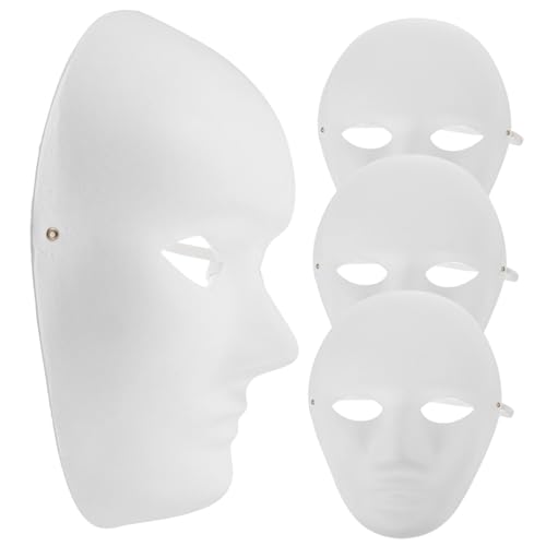 OFFIGAM 4 Stück Teiliges DIY Pappmaché Masken Weiße Handgefertigte Halloween Bastelmasken Leichte und Geruchslose Blanko Gesichtsmaske für Kostümparty Bühnenauftritt und Malunterricht OFFIGAM 4 Stück Teiliges DIY Pappmaché Masken Weiße Handgefertigte Halloween Bastelmasken Leichte und Geruchslose Blanko Gesichtsmaske für Kostümparty Bühnenauftritt und Malunterricht von OFFIGAM